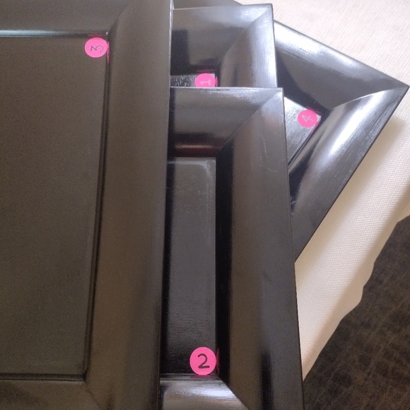 Bauscher Black Rectangular Chargers Restaurant Quality Charcuterie - Picture 13 of 14